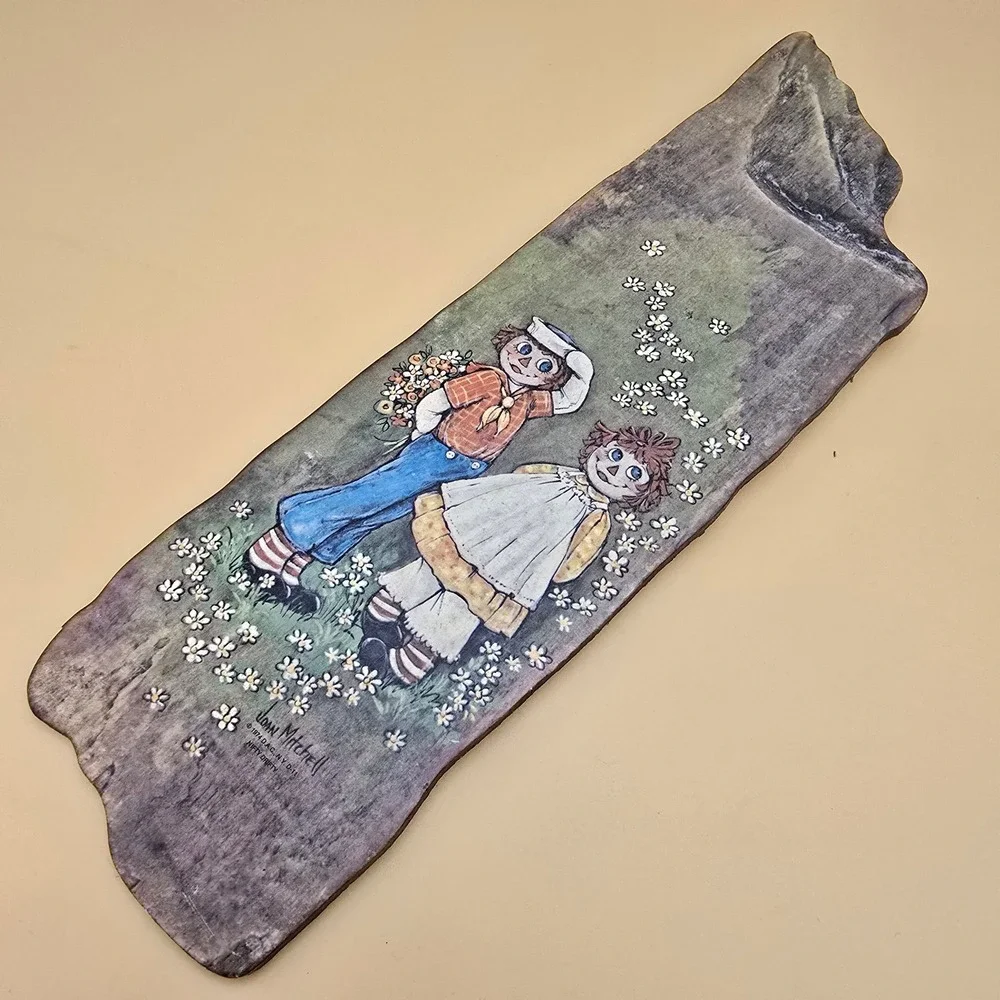 Vintage 1974 Raggedy Ann Andy Wall Hanging Plaque Joan Mitchell Nifty Drifty DAC